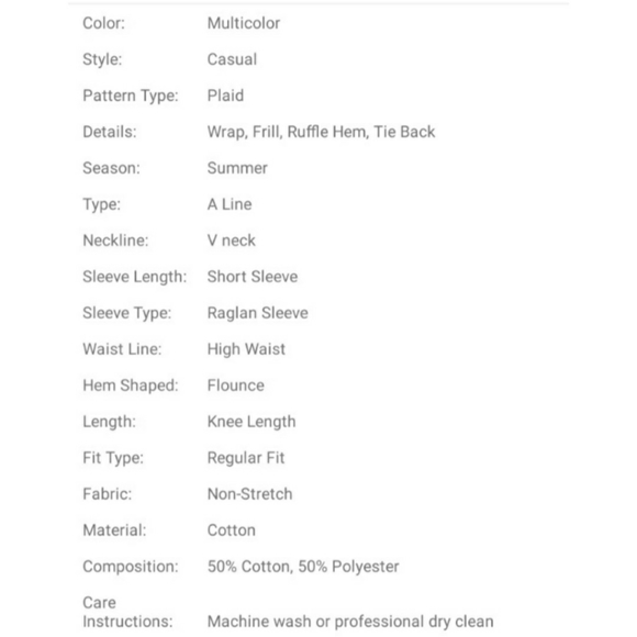 NEW Wrap Tie Back Plaid Dress - Picture 4 of 8